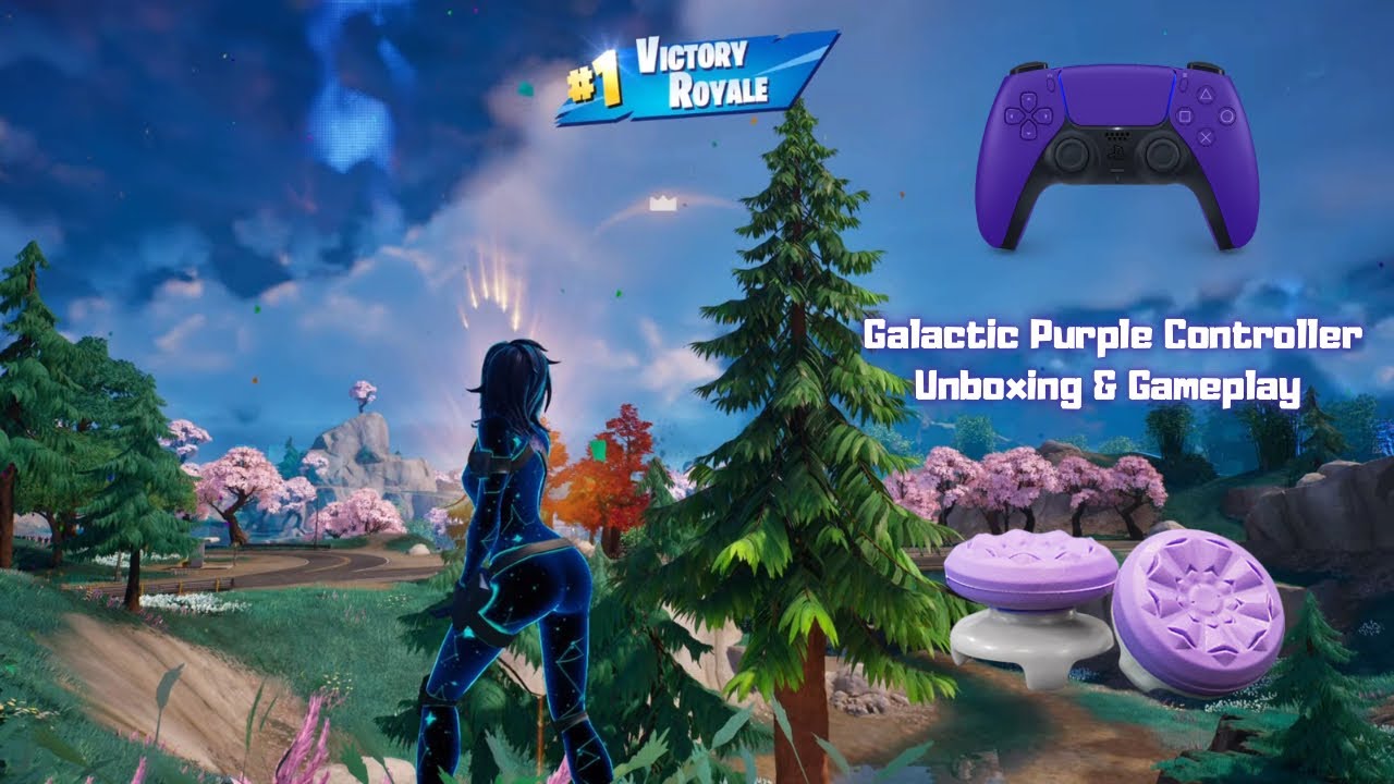 PS5 Galactic Purple Controller and Kontrol Freek Unboxing + Fortnite Chapter 4 Season 3 Gameplay Win