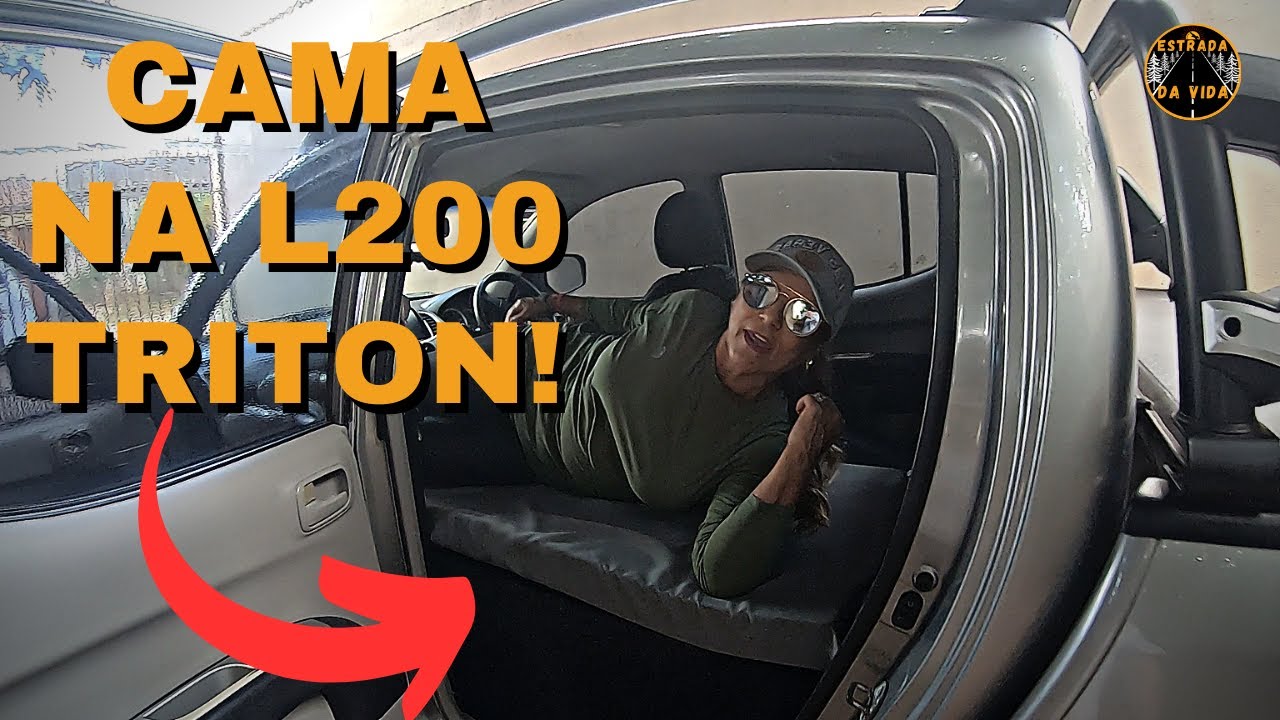Motor-home em uma L200 Triton? Fiz uma cama com baú dentro de uma L200 triton! Canal estrada da vida