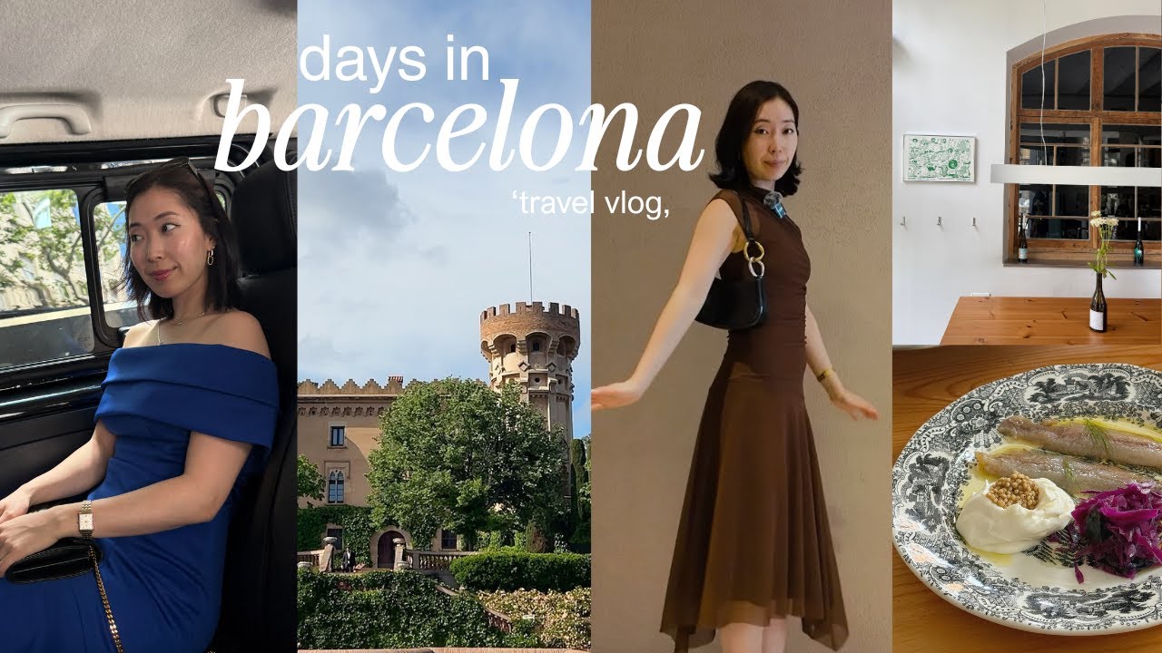 barcelona vlog | exploring wine bars, restaurants, castle wedding, shopping