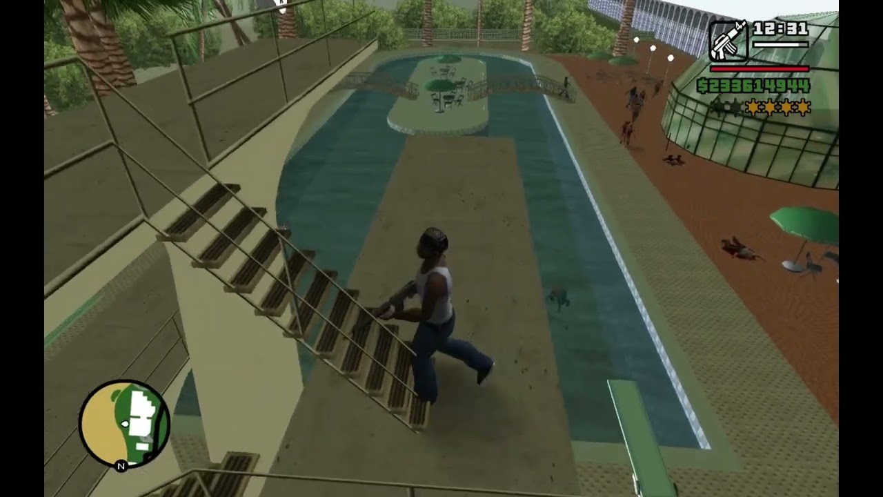 GTA Underground Standing Vice Point Pool Massacre + Six Stars Wanted Level Escape