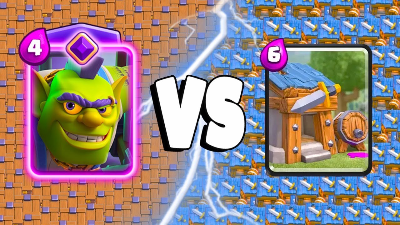 GOBLIN CAGE EVOLUTION Vs BARBARIAN HUT - Clash Royale Olympics