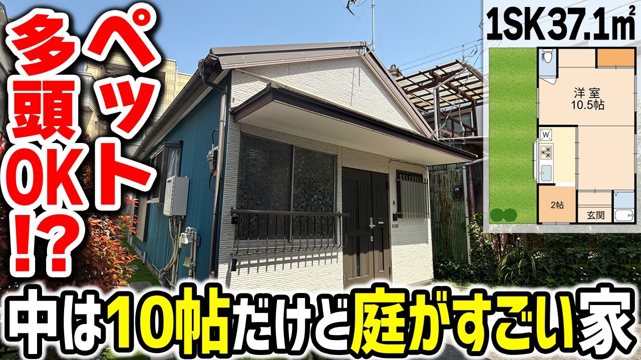 【庭が主役⁉︎】たった10畳の家にこんなに広い庭!?