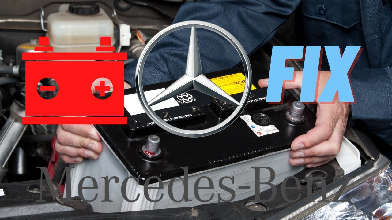 Как заменить стартерную батарею Mercedes и сбросить контрольную лампу батареи MBZ SL500 S550 CLS550