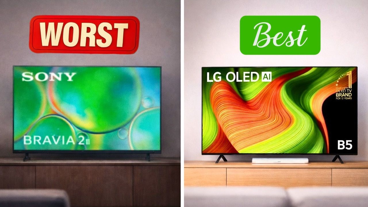 I Ranked 5 TVs Under $1,000 — Worst to Best