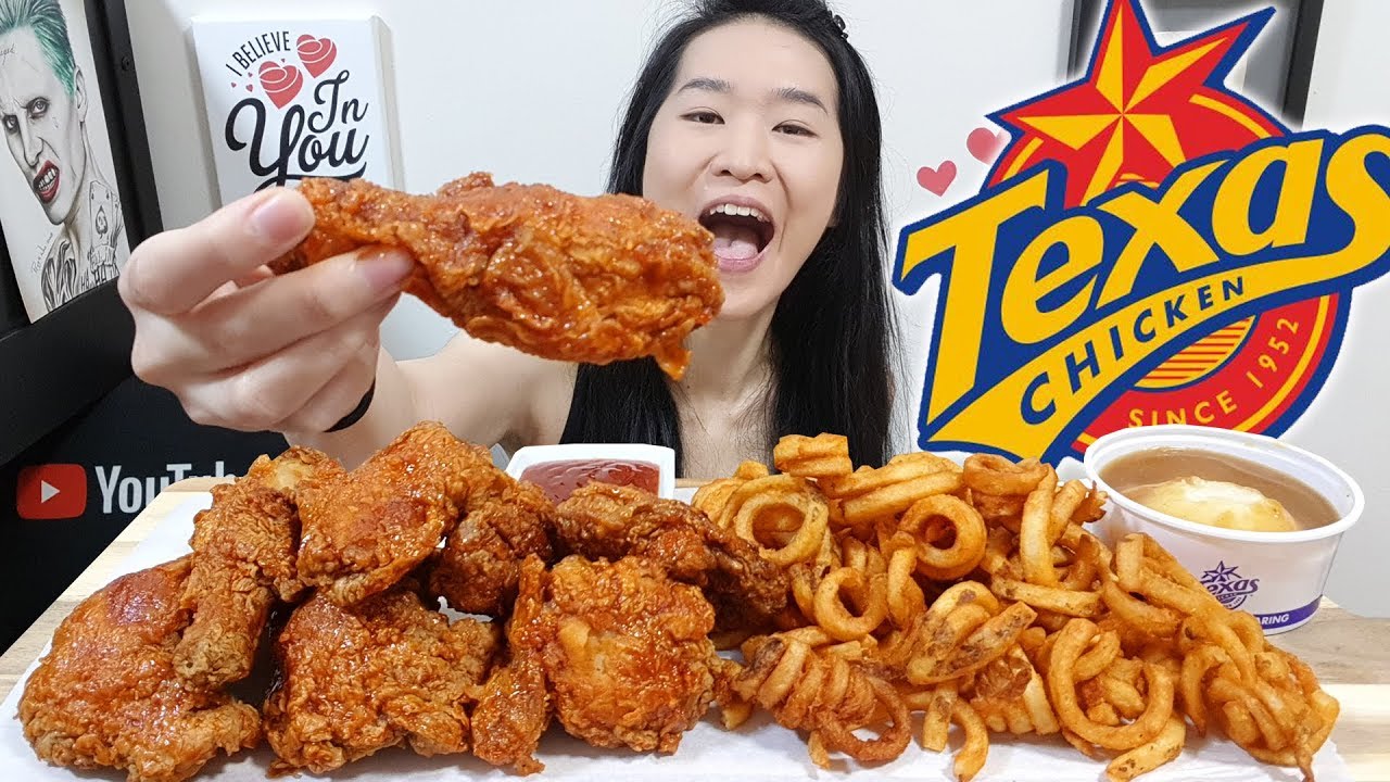 Church's / Texas Chicken Spicy Mala Fried Chicken! Curly Fries & Mash Potatoes | Eating Show Mukbang