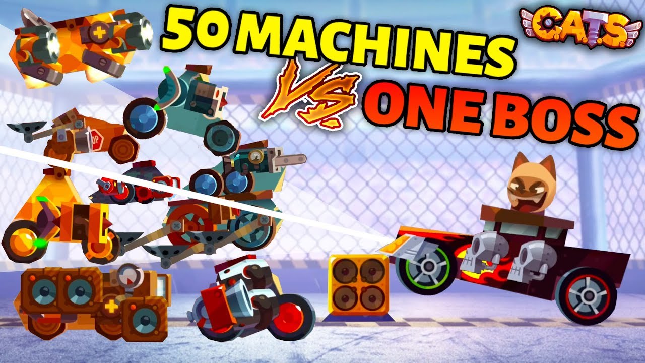 C.A.T.S. 50 МАШИН ПРОТИВ 1 БОСА В ГРАН-ПРИ! - Crash Arena Turbo Stars