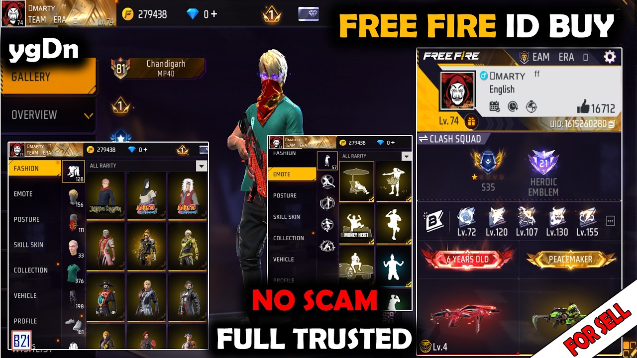 FREE FIRE ID FOR BUY/SELL &ndash; MY B21 GAMING | ygDn