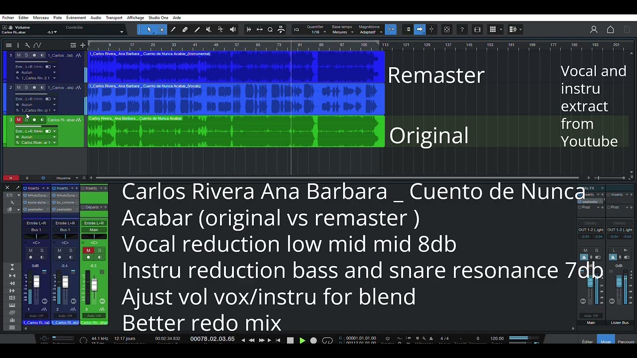 Carlos Rivera  Ana Barbara _ Cuento de Nunca Acabar (original vs remaster )