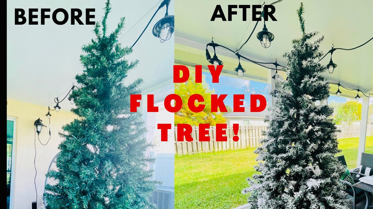 HOW TO PERMANENTLY FLOCK YOUR OWN TREE!!//REAL FLOCKING POWDER!!//DO IT YOURSELF!!