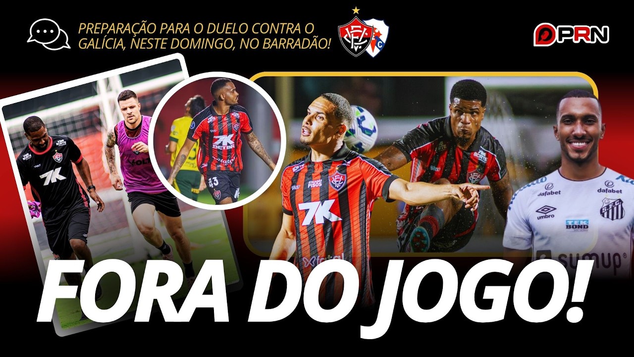 FORA DO JOGO? 😱 Vitória tem baixas para encarar o Galícia no Barradão!