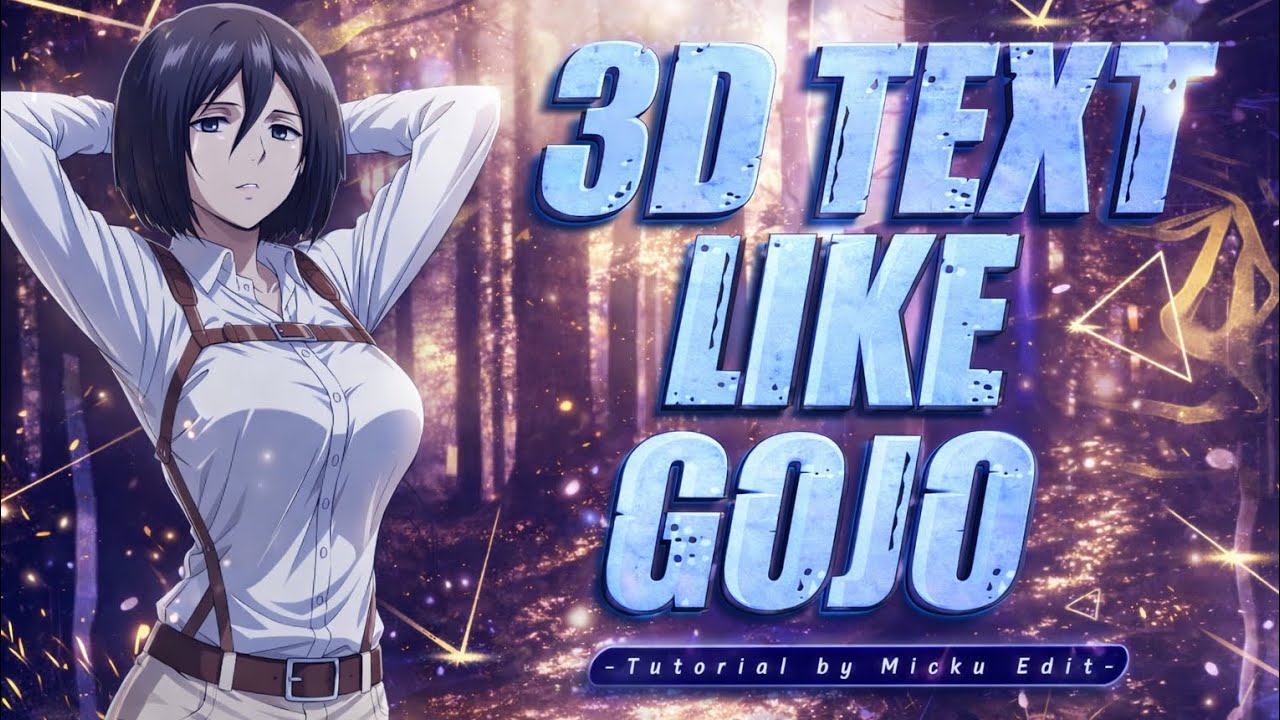 3D TEXT LIKE GOJO IN ALIGHT MOTION WITH PRESET | PART 3 AMV SERIES 