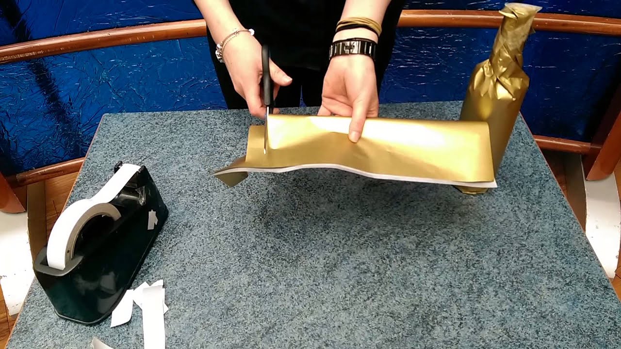 How to Gift Wrap a Wine Bottle with Cate at Bents Garden & Home
