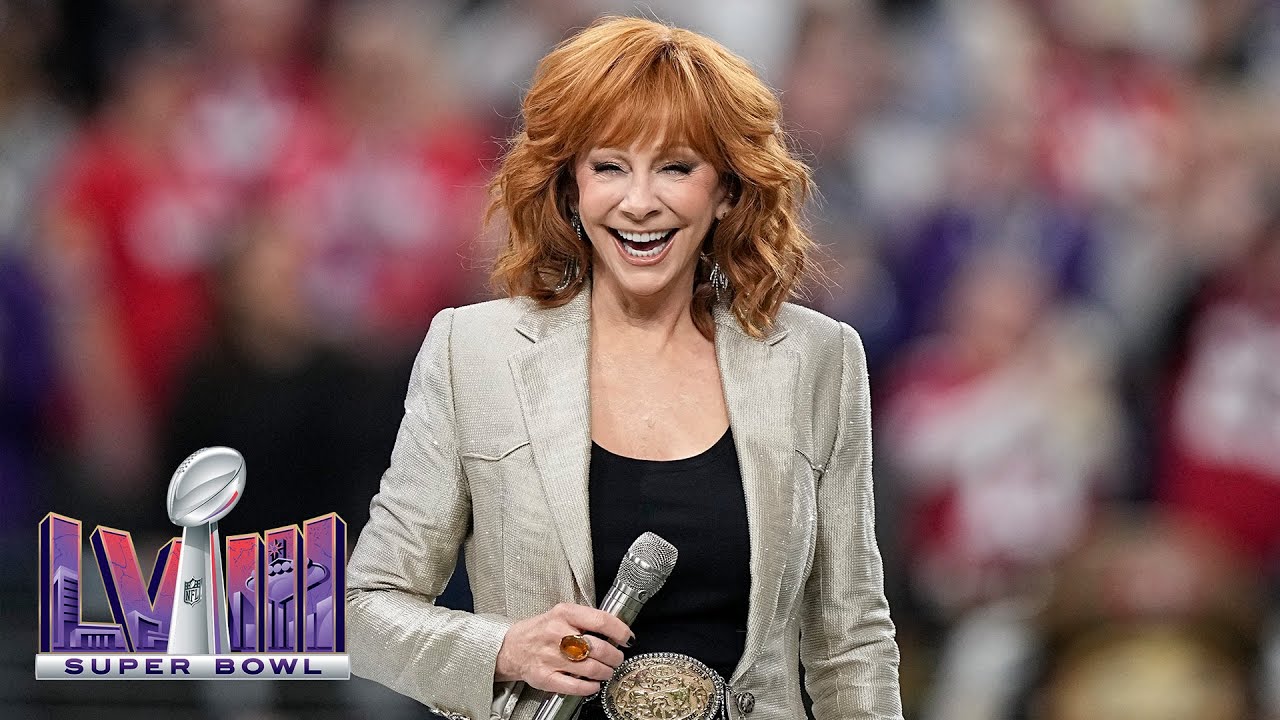 Reba McEntire Sings the National Anthem at Super Bowl LVIII