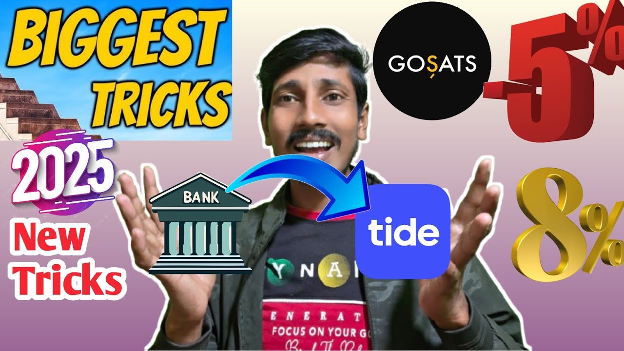 Tide To Bank New Tricks 8% Cashback | Prepaid Card to Bank | Gosats Card 5% Cashback 