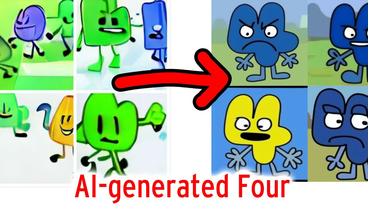 AI-generated BFDI Four JUST IMPROVED A TON