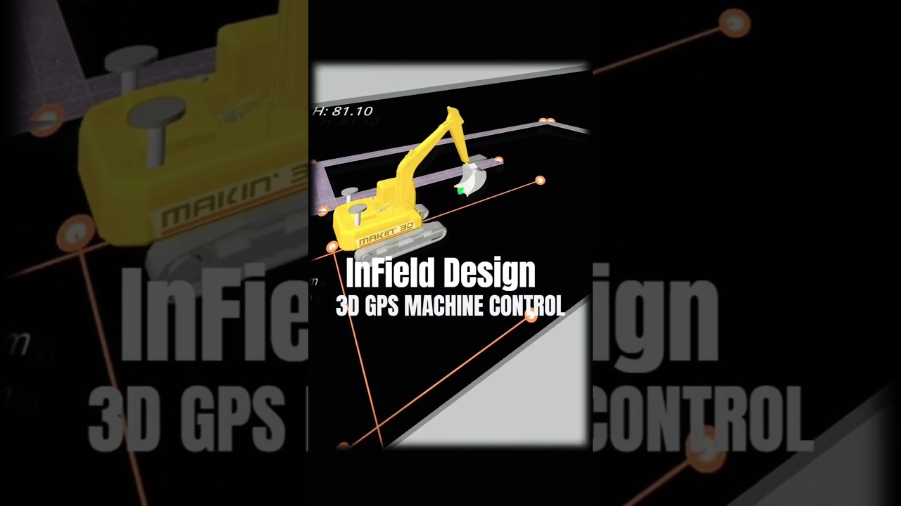 InField Design.  3D GPS Machine Control.  #excavator #makin3d #data