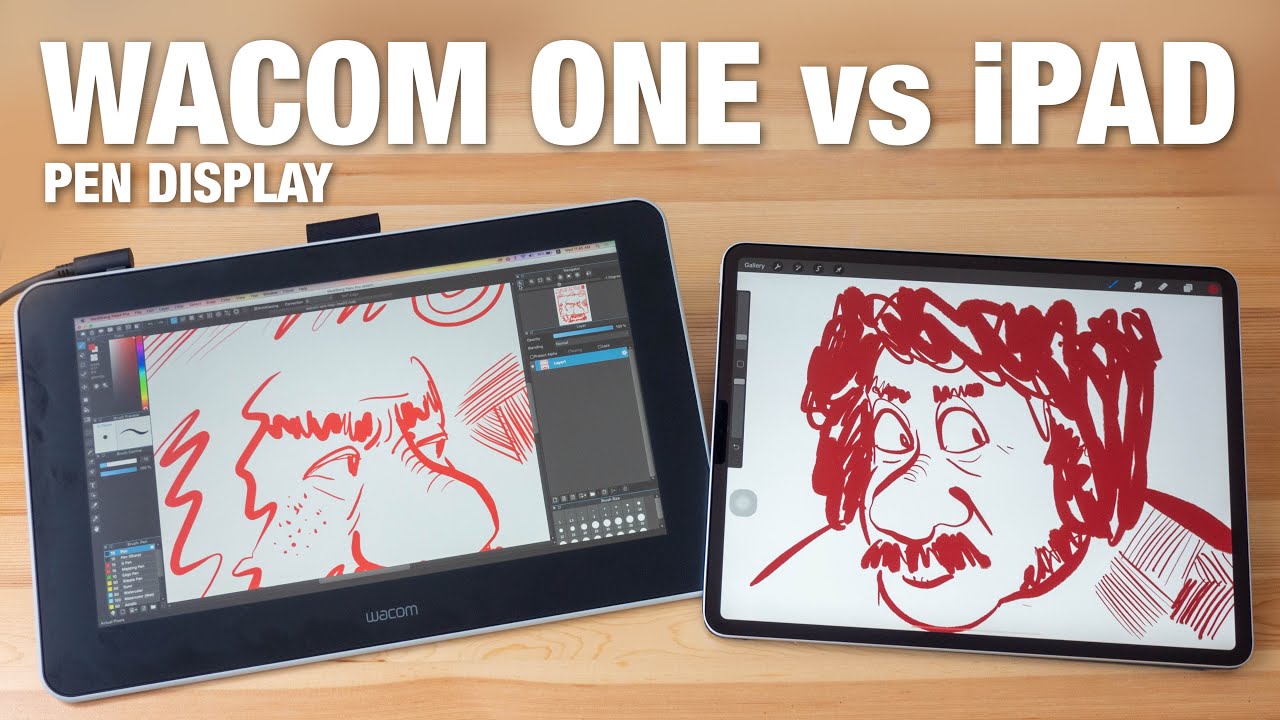 Wacom One против iPad