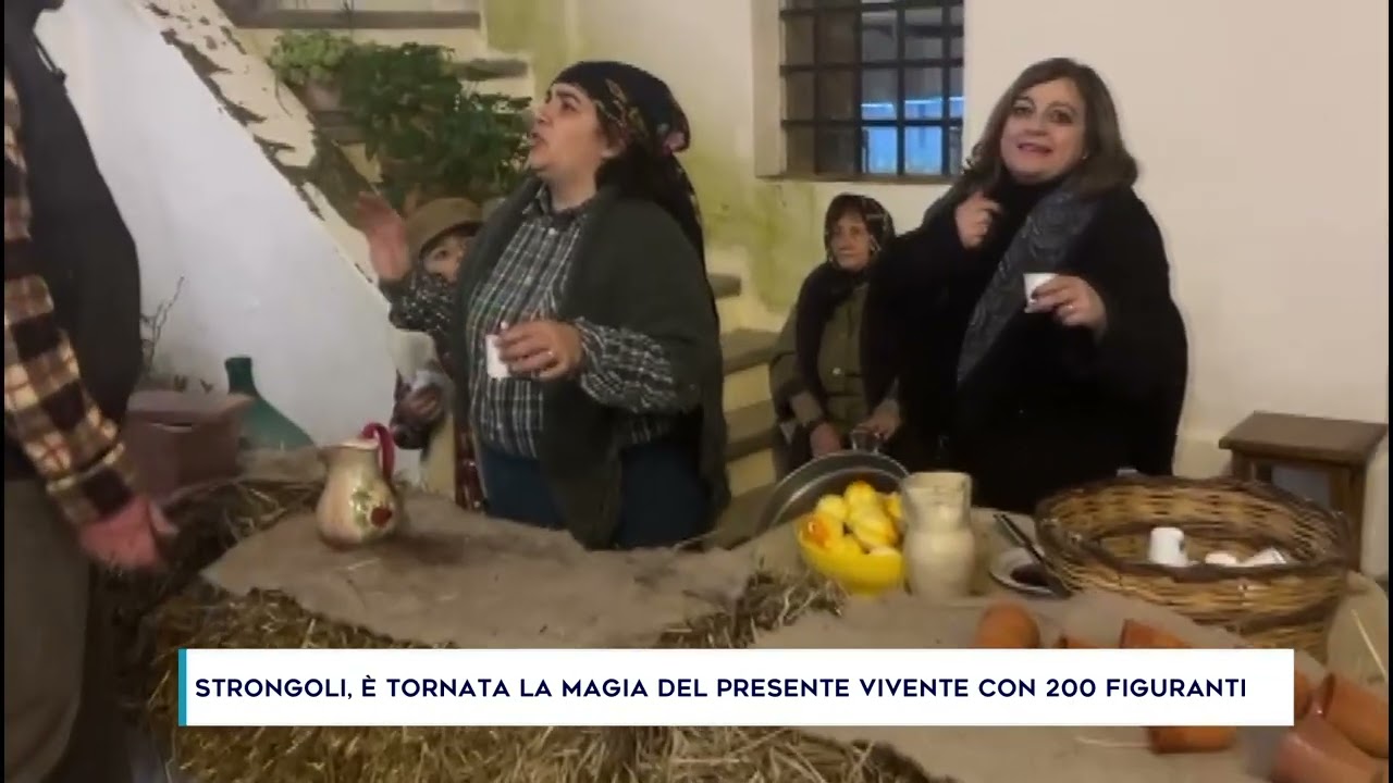 STRONGOLI, È TORNATA LA MAGIA DEL PRESEPE VIVENTE CON 200 FIGURANTI