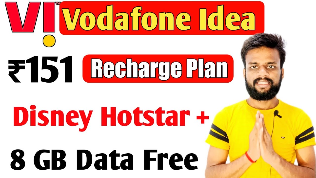 Vi(Vodafone Idea) ₹ 151 Best Recharge Offer  Disney+Hotstar And 8 GB Data Free 😘 | Vi Best Offer