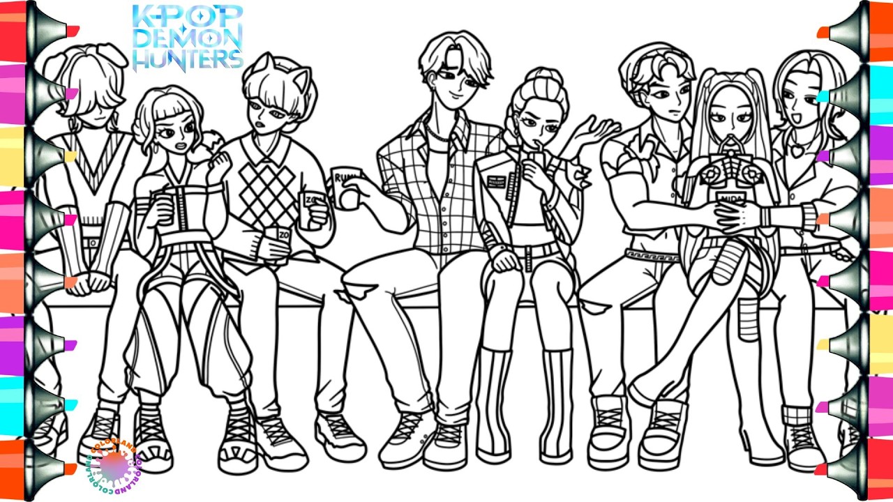 KPop Demon Hunters New Coloring Pages / Rumi x Jinu ❤️ Zoey x Mystery ❤️ Mira x Abby / NCS Music