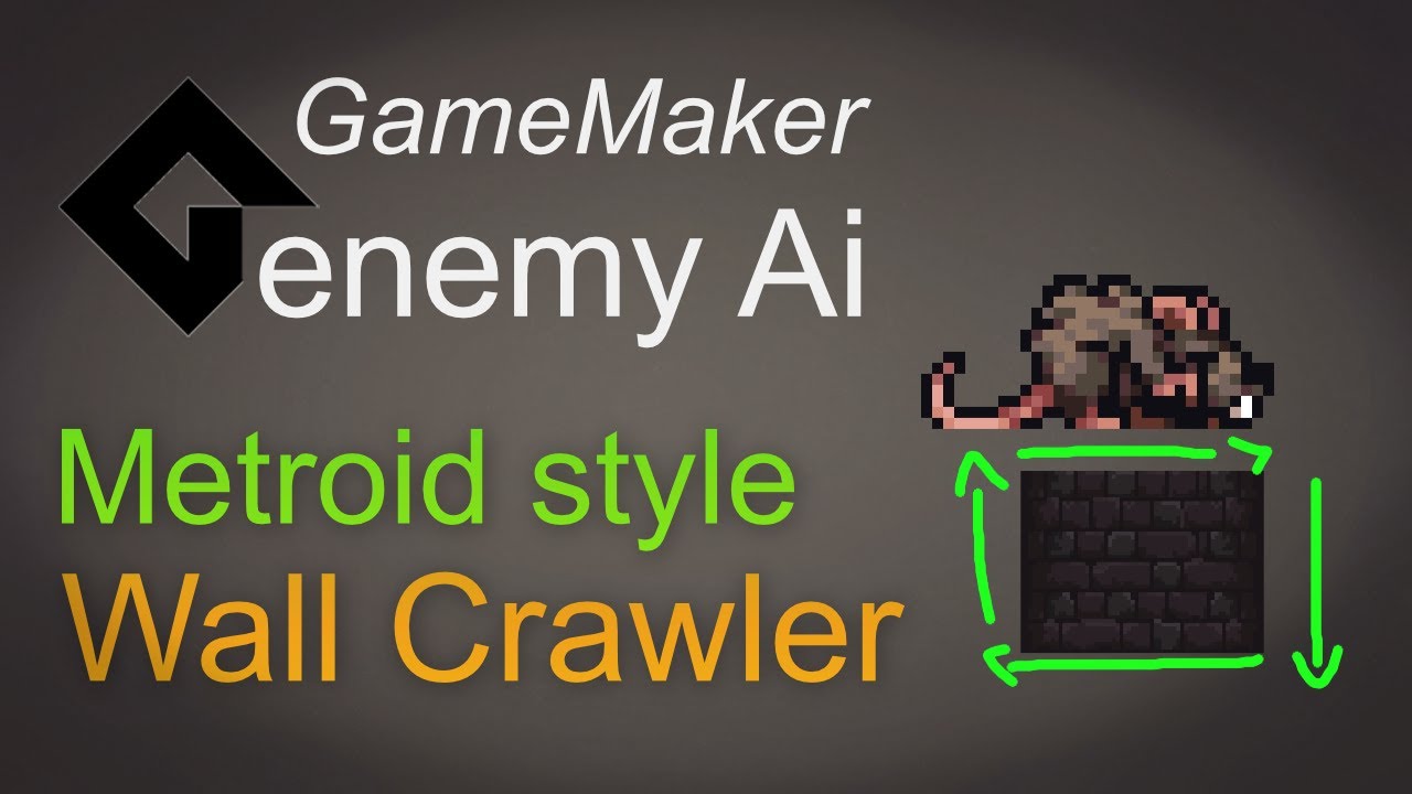 Metroid style Wall Crawler [Game Maker | Enemy Ai]