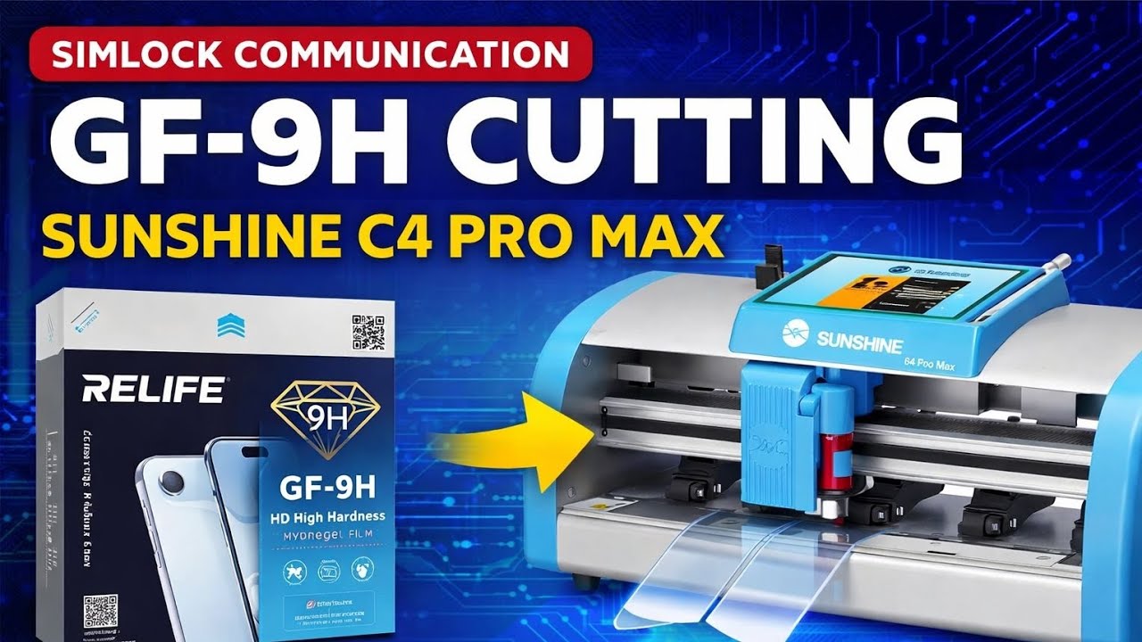 Sunshine C4 Pro Max GF-9H Film Cutting Test 🔥 Hydrogel Screen Protector