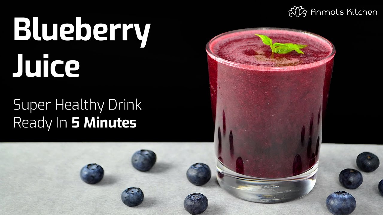 BLUEBERRY JUICE Recipe | Healthy Juice Recipe | Blueberry Diet Drink For Weight Loss | AnmolsKitchen