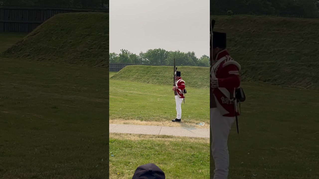 War of 1812 Reenactor Quickly Loading and Discharging a Brown Bess Musket Used During the war