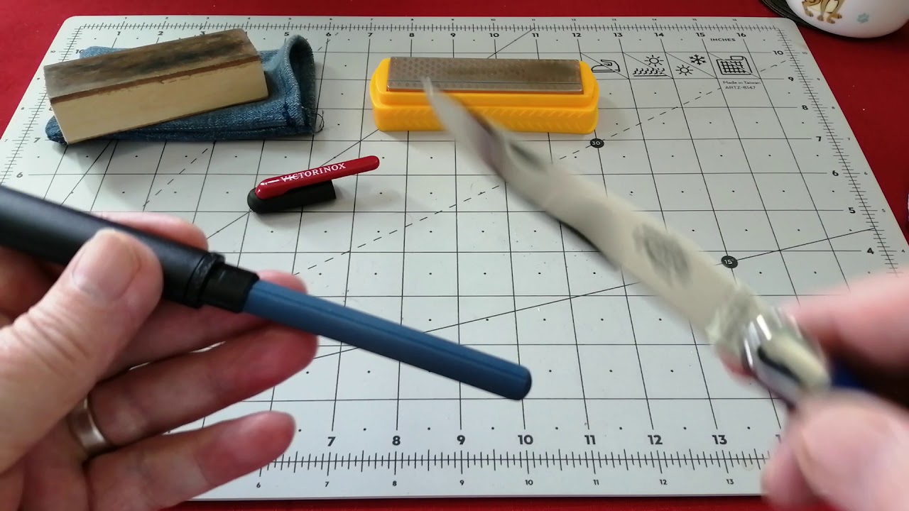 Blade rap sorted. Using Victorinox pen sharpener.