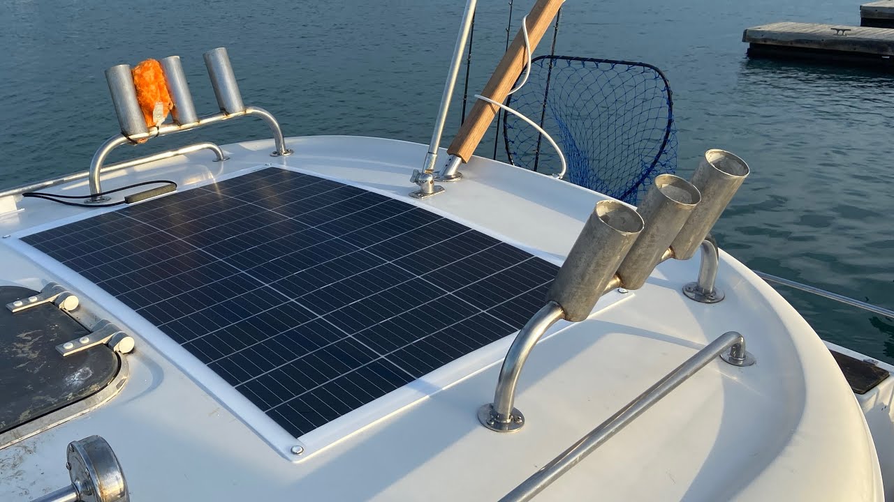 Fitting a solar panel set up to my Arvor 230as @sharksmithangling @eco-worthy
