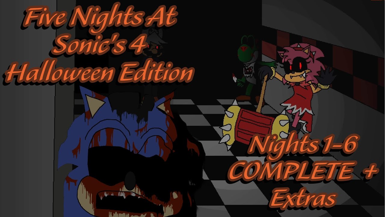 Five Nights at Sonic's 4: Halloween Edition | Nights 1-6 COMPLETE + Extras