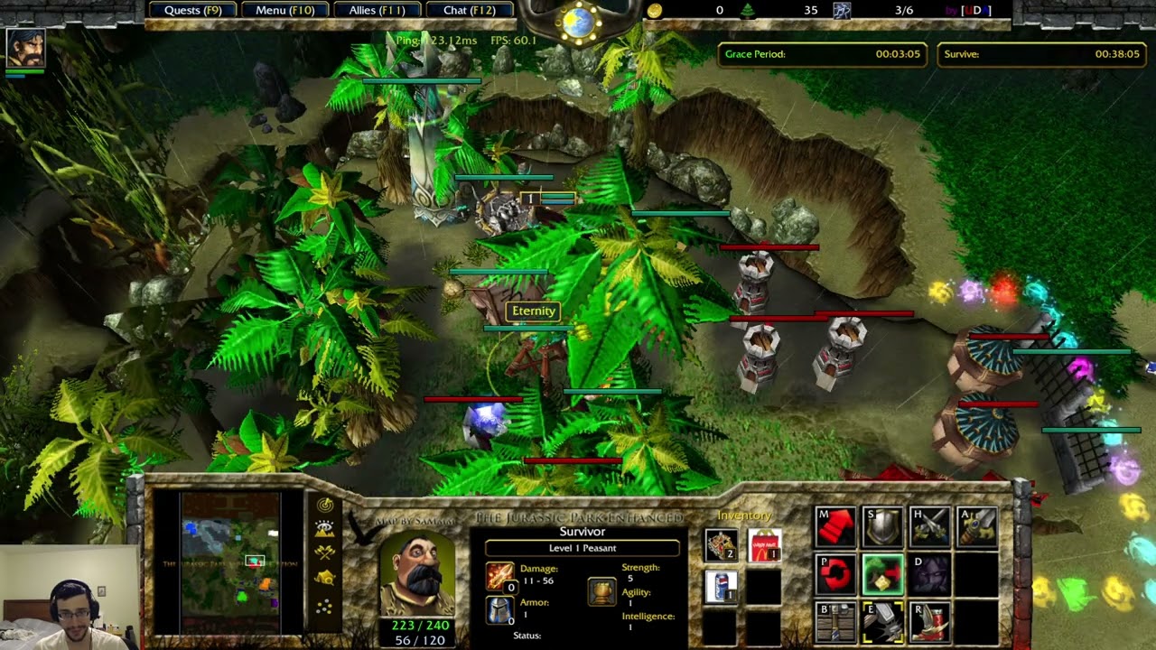 Warcraft 3 Reforged: Jurassic Park UDA-версия! (Юрский режим)