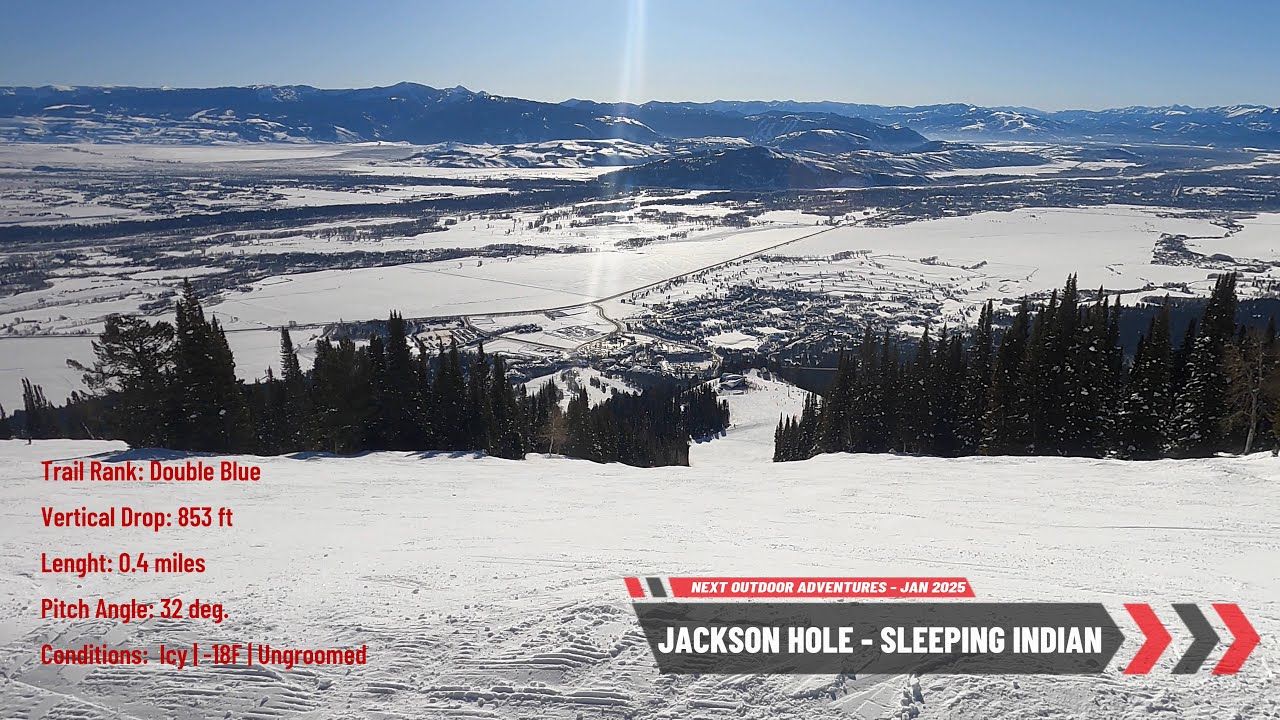 Jackson Hole - Sleeping Indian 🔷️🔷️- Steep ungroomed double blue with nice views!