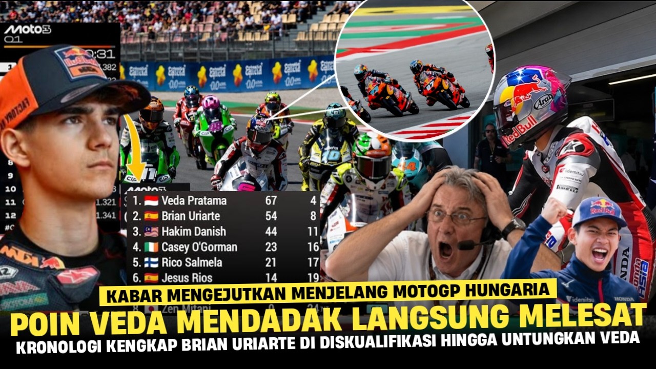 Breaking News! Kronologi Brian Uriarte Di Diskualifikasi Dari Moto3, Poin Veda Langsung Melesat
