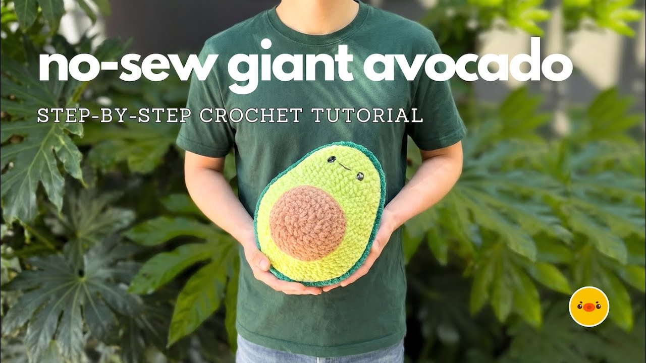 No-Sew Giant Avocado Crochet Tutorial