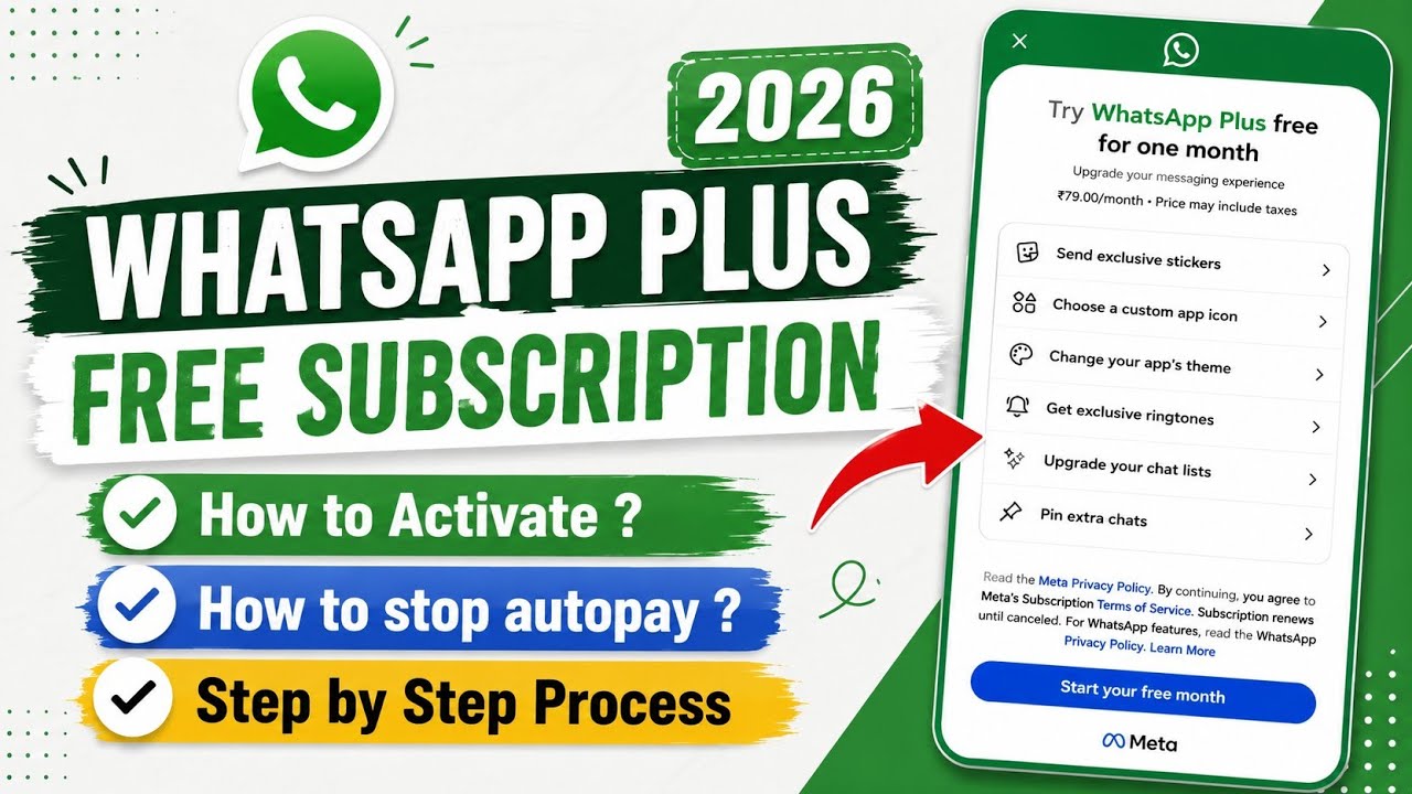 Activate Whatsapp Plus Subscription for Free 2026 | Claim Free Whatsapp Plus Subscription 2026