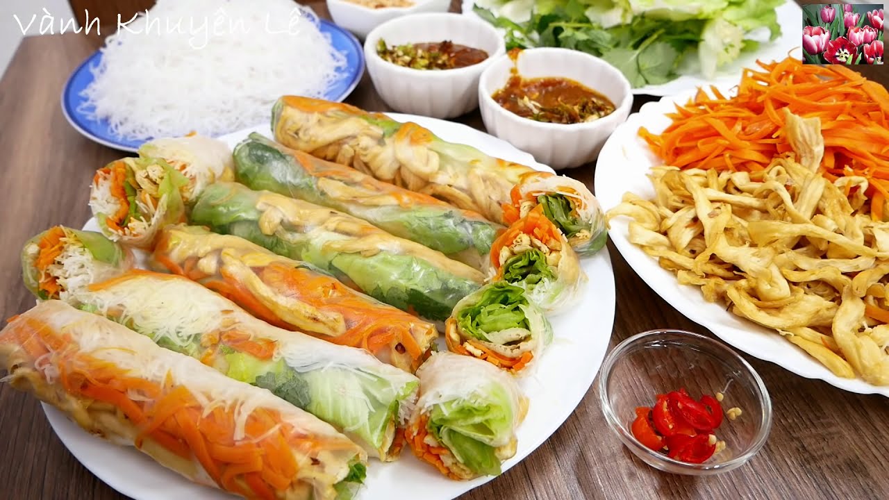 Cách làm CUỐN CHAY, Cách Pha Nước Sốt, Nước Chấm đặc biệt cho món Cuốn Chay thơm ngon by Vanh Khuyen