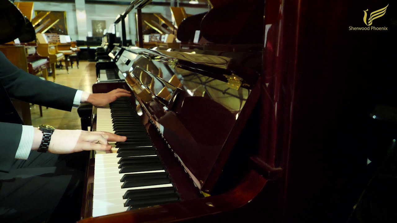 NEW Feurich 122-Universal Upright Piano at Sherwood Phoenix