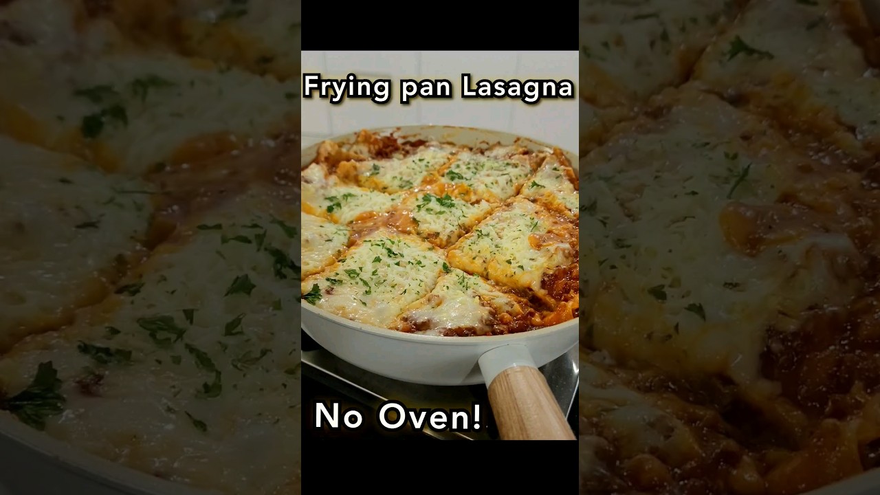 Frying pan Lasagna  #fypage #food #lasagna #nooven