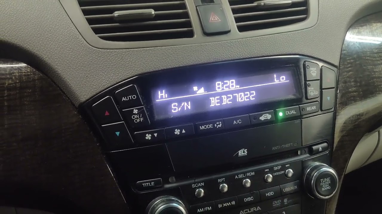 como sacar el número de serial de radio Acura MDX  radio código