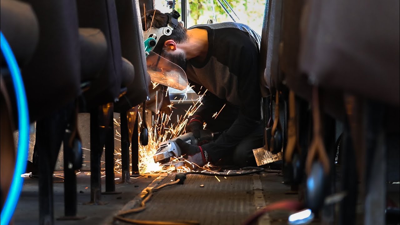 How to Remove Passenger Seats in a School Bus // Skoolie Conversion
