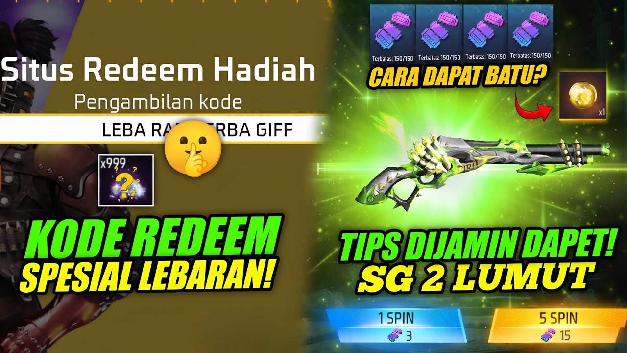 😱 KODE REDEEM FF SPESIAL LEBARAN! + TIPS DIJAMIN DAPAT SG 2 LUMUT! - Free Fire 