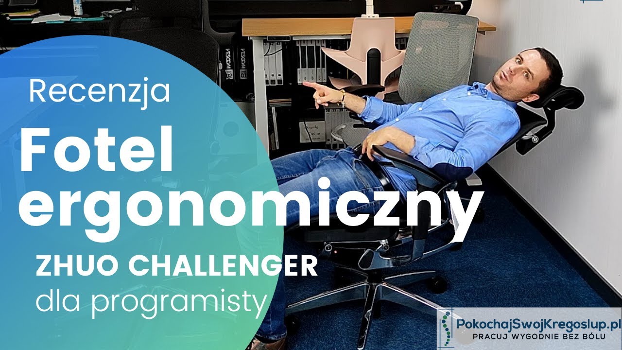 Fotel ergonomiczny Challenger ZF-GT400AS dla programisty do pracy przy komputerze w biurze