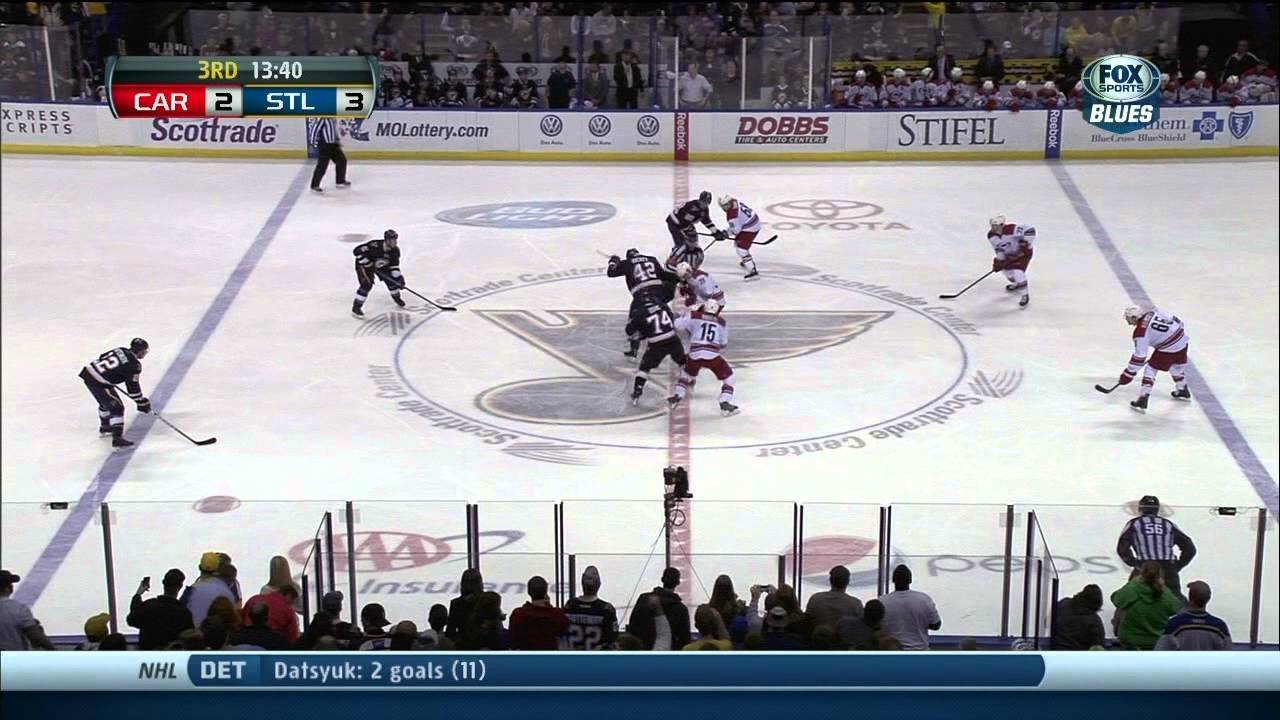 Alexander Steen wicked wrister goal 3-2 Carolina Hurricanes vs St. Louis Blues 11/16/13 NHL Hockey.