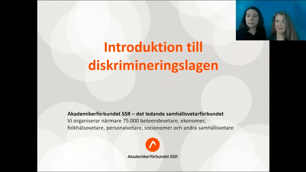 Introduktion till diskrimineringslagen