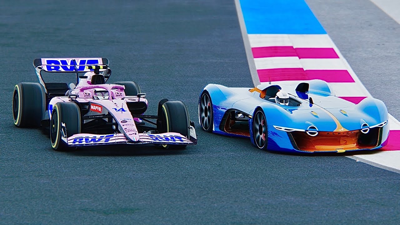 Alpine F1 2022 vs Alpine Vision GT at Paul Richard