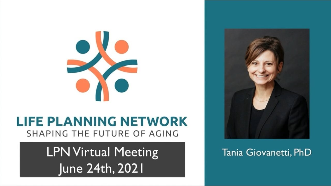 Aging Well: Mastering the Art of Senior Living Virtual Meeting - Dr. Tania Giovanetti