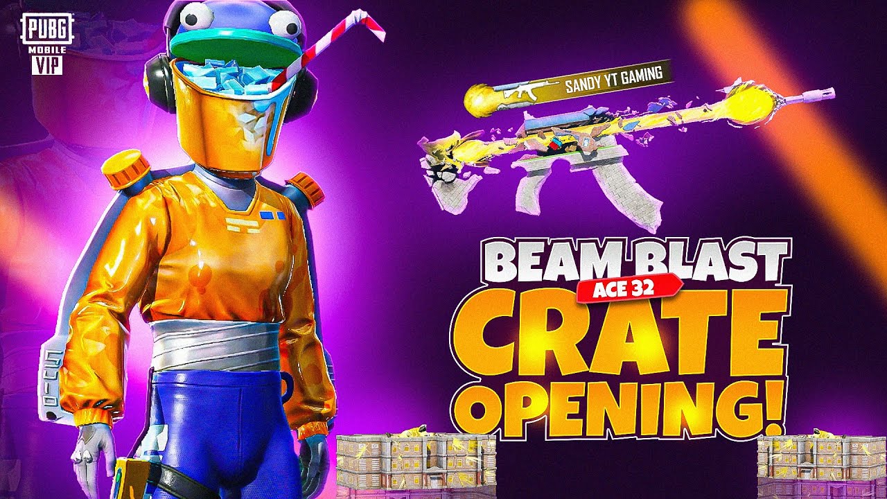 NEW Upgradeable Beam Blast-Ace32 | With ON HIT Effect | Blast Treasure Crate Opening | PUBG MOBILE🔥