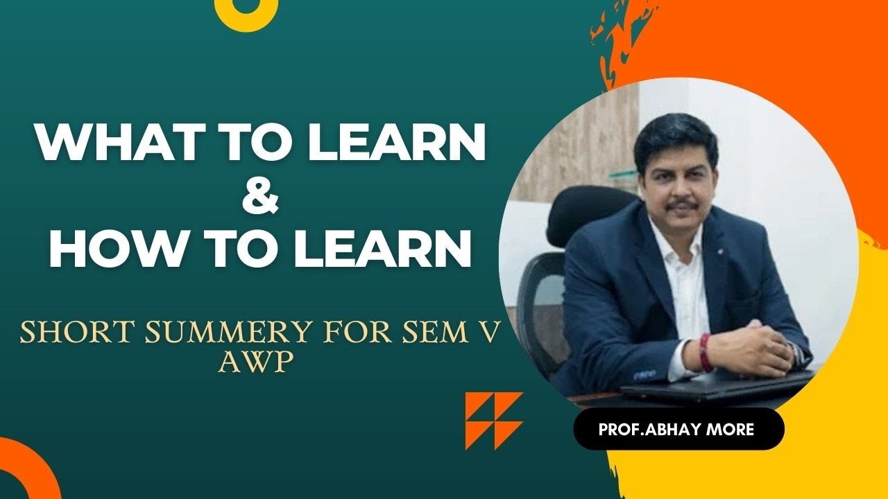 TYBSC IT Sem-5  AWP Syllabus | Topics of AWP | Question Paper Pattern | Step By Step Guide