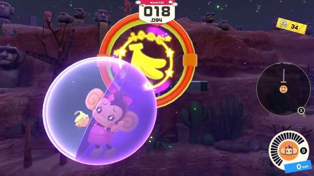 Super Monkey Ball: Banana Rumble - World 15 (World 5 EX): Stone Valley EX